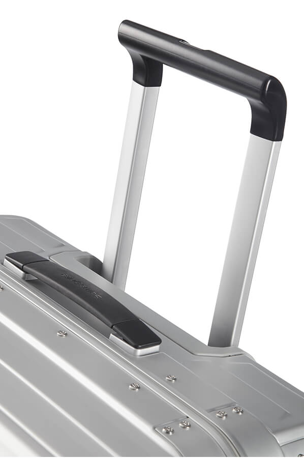 Samsonite Lite Box Alu Spinner 71L - Valise Cabine Rigide En Aluminium, 4 Roues, Argentée - Neuf