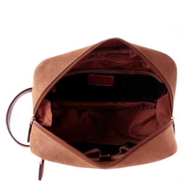 Trousse De Maquillage BRIC'S Life Pelle - Beauty Case En Cuir Marron, Neuve, Origine Italie